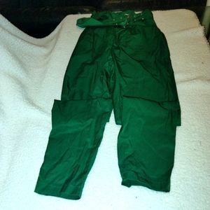 High waisted green pants